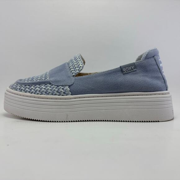 ROXY “Sheilahh” Platform Shoes light grey/blue grey color Women’s Size 7 - Picture 1 of 12